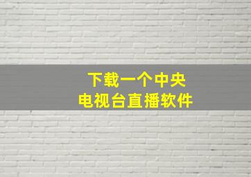 下载一个中央电视台直播软件