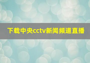 下载中央cctv新闻频道直播