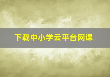 下载中小学云平台网课