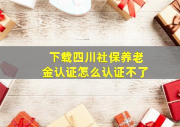 下载四川社保养老金认证怎么认证不了