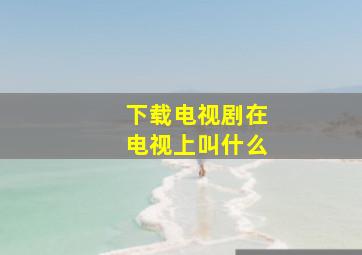 下载电视剧在电视上叫什么