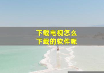 下载电视怎么下载的软件呢