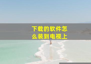 下载的软件怎么装到电视上