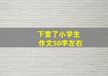 下雪了小学生作文50字左右