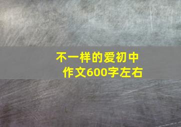 不一样的爱初中作文600字左右