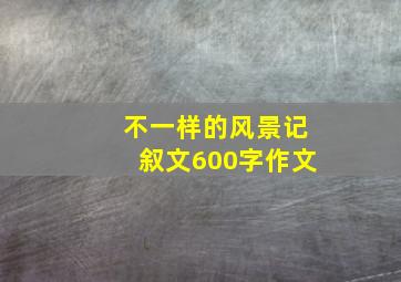 不一样的风景记叙文600字作文