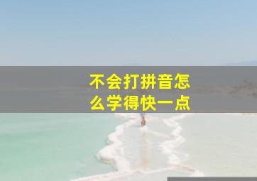 不会打拼音怎么学得快一点