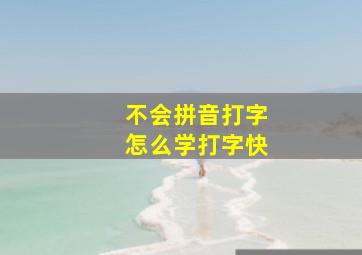 不会拼音打字怎么学打字快