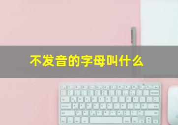 不发音的字母叫什么