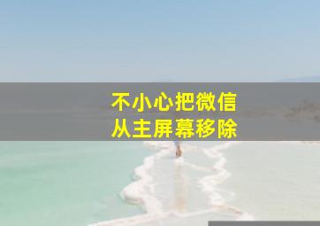 不小心把微信从主屏幕移除