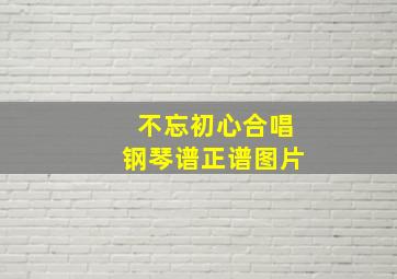 不忘初心合唱钢琴谱正谱图片