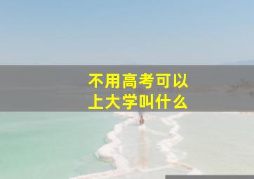 不用高考可以上大学叫什么