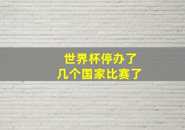 世界杯停办了几个国家比赛了