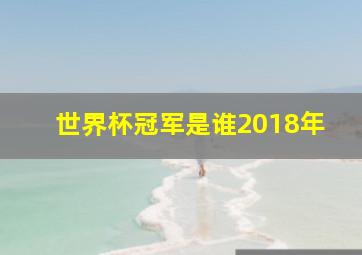 世界杯冠军是谁2018年