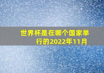 世界杯是在哪个国家举行的2022年11月