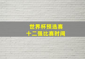 世界杯预选赛十二强比赛时间