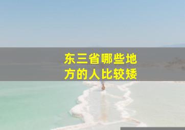 东三省哪些地方的人比较矮