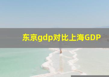 东京gdp对比上海GDP