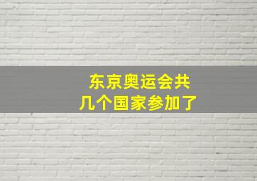 东京奥运会共几个国家参加了