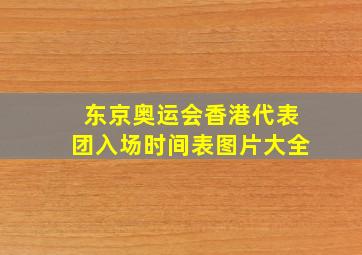 东京奥运会香港代表团入场时间表图片大全