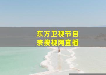 东方卫视节目表搜视网直播