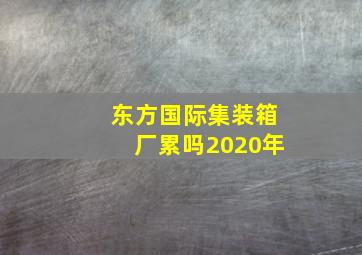 东方国际集装箱厂累吗2020年