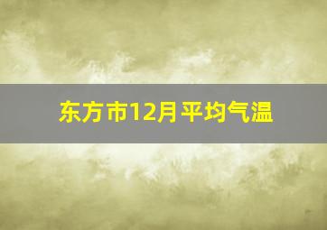 东方市12月平均气温