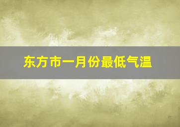 东方市一月份最低气温