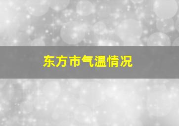 东方市气温情况