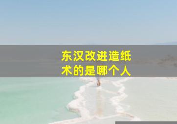 东汉改进造纸术的是哪个人