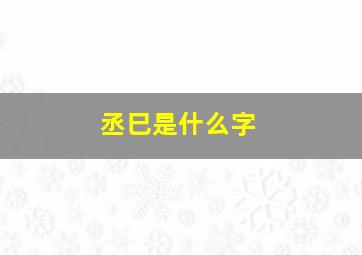 丞巳是什么字