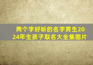 两个字好听的名字男生2024年生孩子取名大全集图片