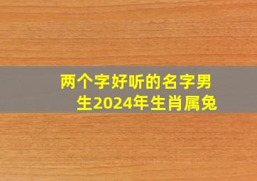 两个字好听的名字男生2024年生肖属兔