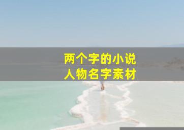 两个字的小说人物名字素材