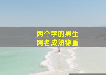 两个字的男生网名成熟稳重