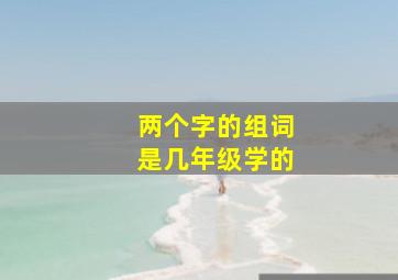 两个字的组词是几年级学的