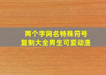 两个字网名特殊符号复制大全男生可爱动漫