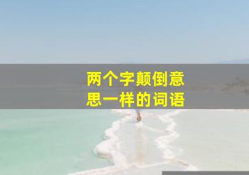 两个字颠倒意思一样的词语