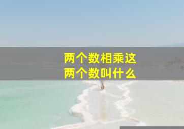 两个数相乘这两个数叫什么