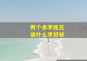 两个赤字姓氏读什么字好听