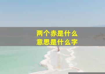 两个赤是什么意思是什么字