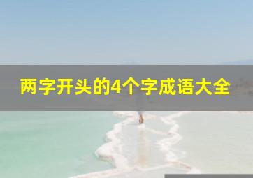 两字开头的4个字成语大全