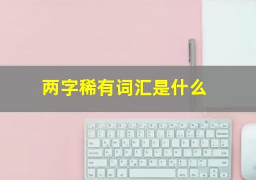 两字稀有词汇是什么