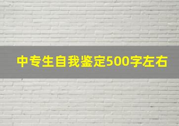 中专生自我鉴定500字左右