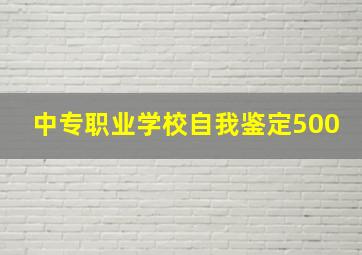 中专职业学校自我鉴定500