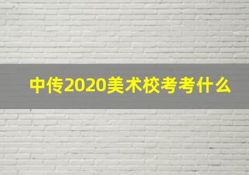 中传2020美术校考考什么