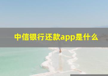 中信银行还款app是什么