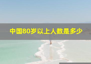 中国80岁以上人数是多少