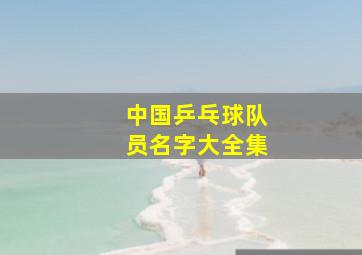 中国乒乓球队员名字大全集