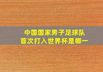 中国国家男子足球队首次打入世界杯是哪一